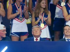 Trump com Pat McAfee na final dos ‘Jogos Patriotas’ em Ohio