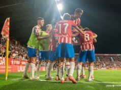 O Girona venceu o Las Palmas e garantiu a primeira vitória.