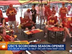 Os fãs de futebol da USC enfrentarão o calor no Coliseu para a abertura da temporada dos Trojans no sábado