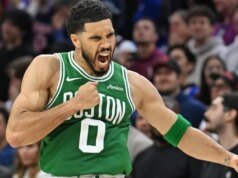 O Celtics tornou-se guerreiro por 73-9 quando Jayson Tatum atingiu esta estatística importante
