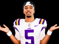 Jayden Daniels, LSU em desacordo sobre a emissão do número 5 para DJ Pickett