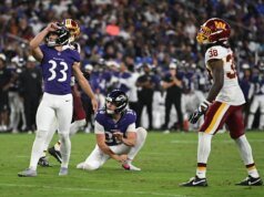 K Tyler Loop dos Ravens apenas deixa uma marca em uma vitória dominante contra os Commanders