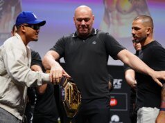 Vídeo! Pantoza contido por Dana White durante uma pressão acalorada do UFC 331