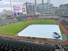 Braves vs Mets bate-papo e discussão sobre atraso de chuva
