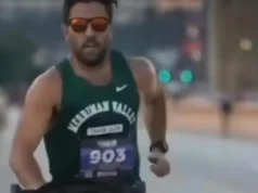 ASSISTA: Papai quebra extraoficialmente o recorde mundial de correr uma milha com um carrinho de bebê