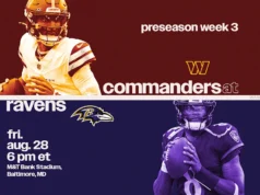 Onde assistir Commanders vs. Ravens hoje: horário, canais de TV para jogos de pré-temporada