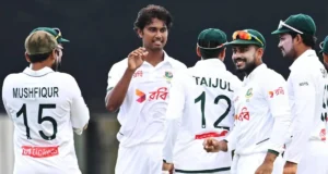 O melhor resultado da carreira de Hasan Mahmood, 6-55, surpreendeu a Austrália; Bangladesh assumiu o controle no primeiro dia do Teste de Darwin