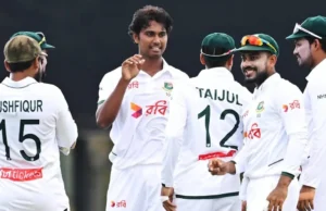 O melhor resultado da carreira de Hasan Mahmood, 6-55, surpreendeu a Austrália; Bangladesh assumiu o controle no primeiro dia do Teste de Darwin
