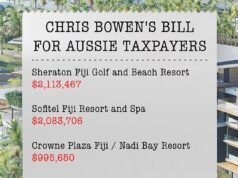 Os contribuintes australianos desembolsam milhões em um luxuoso resort em Fiji para o festival de conversas sobre mudanças climáticas de Chris Bowen – à medida que crescem as dúvidas sobre se os líderes mundiais comparecerão