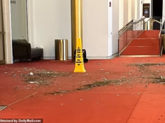 O telhado do Kennedy Center desaba durante uma forte tempestade enquanto as fotos de dentro mostram a devastação… enquanto a Casa Branca exige uma substituição urgente