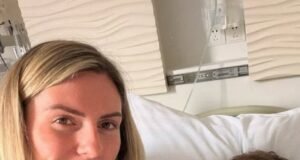 A esposa do piloto de corrida BRIT ‘não consegue acreditar que ele está vivo’ enquanto elogia seu rival ‘super-herói’ por salvar sua vida ao tirá-lo de uma queda de bola de fogo – horas antes de ser submetido a uma cirurgia para ossos quebrados e colapso pulmonar