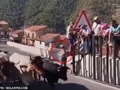 Uma mulher morreu depois de passar por uma barreira de segurança durante um festival de corrida de touros em uma cidade espanhola