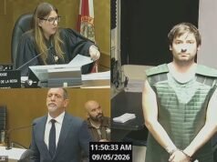 O rico gerente de uma churrascaria estremece ao comparecer perante o juiz acusado de assassinar a mãe em um apartamento de US $ 2,1 milhões em Miami