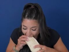 Mulher britânica recupera o título do Recorde Mundial do Guinness ao comer um burrito em apenas 30,75 segundos