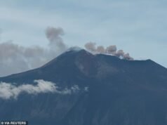 O aeroporto internacional italiano foi fechado depois que o vulcão do Monte Etna começou a expelir cinzas