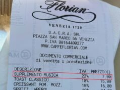 Turista recebe sobretaxa de 7 euros por música ambiente em café na Praça de São Marcos, em Veneza