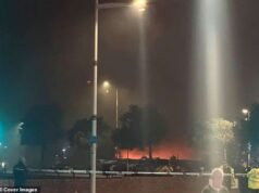 Dezenas de famílias evacuadas de casas vizinhas a hotéis que abrigam migrantes após incêndio ‘suspeito’ à meia-noite