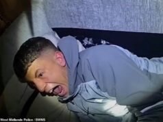 Traficante de drogas grita de terror enquanto a polícia o prende enquanto dormia enquanto gangues inundam a cidade com cocaína e heroína