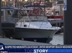 Um grande grupo de imigrantes ilegais foi abandonado num enclave chique da Califórnia antes de desaparecer nas ruas.