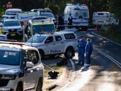 Mãe de Blue Mountain acusada de esfaquear crianças após descobrir o carro ensanguentado de um ciclista