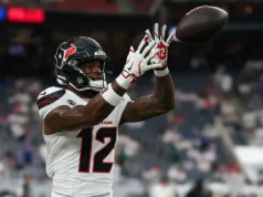 Nico Collins teme perder a semana 2 depois de lesionar o tendão da coxa no treino