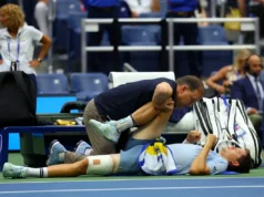 A russa não-semente Karen Khachanov avança para as semifinais do Aberto dos Estados Unidos depois que o 28º cabeça-de-chave Alexander Blokx se retira no terceiro set