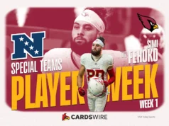 Simi Fehoko foi eleito o Jogador da Semana das Equipes Especiais da NFC da Semana 1
