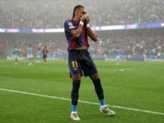 Um recorde do clube intocado desde que o atacante do Barcelona Ibrahimovic marcou um gol