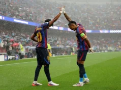O Barcelona venceu o Feyenoord por 5 a 1, um recorde do clube de 76 anos.