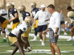 Veja o DJ McKinney de Notre Dame marcar seis contra Wisconsin