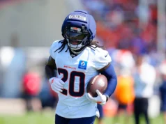 O ex-astro do futebol de Washington marcou o gol da vitória em seu primeiro NFL TD