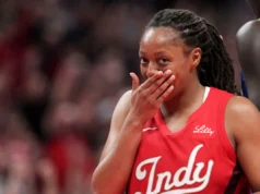 Kelsey Mitchell, do The Fever, estabeleceu o recorde de pontuação em uma única temporada da WNBA