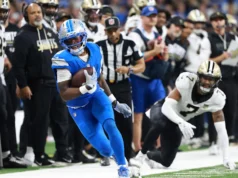 Jahmir Gibbs teve 29 corridas, o recorde de sua carreira, e Dan Campbell diz que poderia fazer mais
