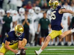O chutador de futebol de Notre Dame, Spencer Porath, deve retornar a Purdue