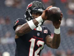 É improvável que Nico Collins enfrente os Colts na semana 3