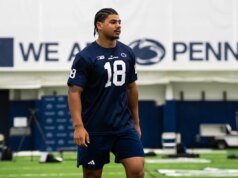 Max Granville, do futebol americano da Penn State, está fora desta temporada