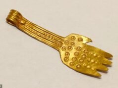 Detector de metais descobre raro pingente de ouro de 1.000 anos em um campo perto de Downton Abbey