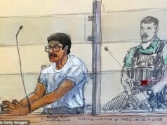 Líder de uma “rede global neonazista de sexo infantil que atacava menores britânicos e norte-americanos e gravou o nome de uma menina de 12 anos em seu peito” em julgamento na França