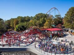 Uma pessoa morreu após cair da maior montanha-russa da Geórgia durante a evacuação do parque temático Six Flags