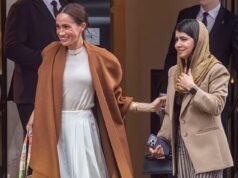 Quanto Meghan realmente deu a Malala Yousafzai: ela anunciou que doaria os ganhos de um dia com a venda de sua geléia e chá… Mas agora Alison Boshoff adivinha que a doação foi uma quantia modesta – e é menos do que suas calças e blusa!