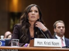 A ex-chefe da Segurança Interna, Kristy Noem, não está mais servindo como um interesse especial no America’s Shield
