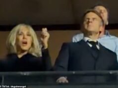 Macron começa a dançar no show de Celine Dion com Brigitte enquanto a França pega fogo e os manifestantes tomam as ruas