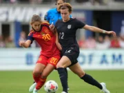 O USWNT teve várias chances de gol, mas caiu para a Espanha por 2 a 0