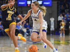 As mulheres do estado de Dakota do Sul estão em segundo lugar na Summit League, os homens em terceiro