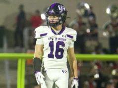 Beckett Lohman, segurança de Cedar Ridge, eleito jogador de futebol americano da semana 7 na Central Texas High School