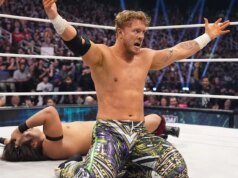 O corner de luta livre de Shelby relembra o bando, destacando Will Ospreay