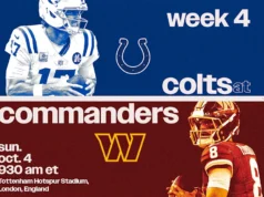 Jogo Colts vs Commanders London em qual canal de TV? horário, horário