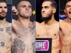 Veteranos do UFC no MMA e ação sem luvas, de 9 a 10 de outubro