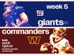Qual canal é Giant vs. Commander hoje? Tempo, TV programação de exibição de esportes de 5 semanas