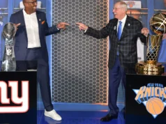 Mike Brown, do Knicks, elogia Tom Coughlin depois de se juntar a ele no evento Jay Fund
